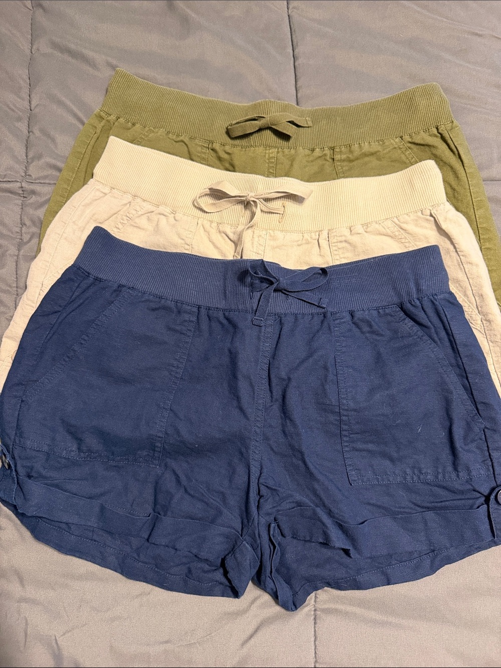 $10 each or all for $25 
Banana Republic Navy Drawstring Shorts